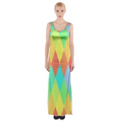 Low-poly Thigh Split Maxi Dress by nate14shop