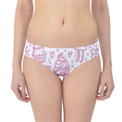 Illustration-pink-ice-cream-seamless-pattern Hipster Bikini Bottoms by nate14shop