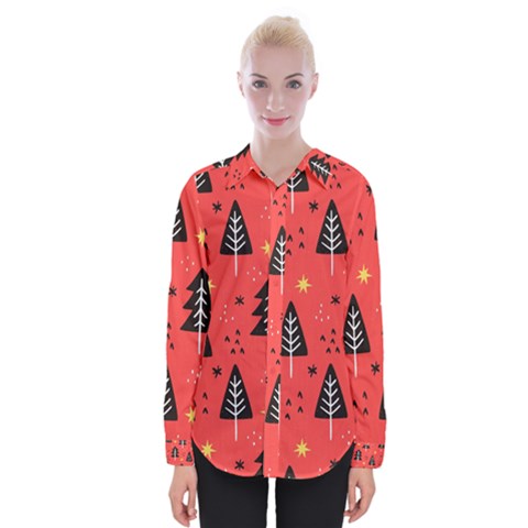 Christmas Tree,snow Star Womens Long Sleeve Shirt by nate14shop