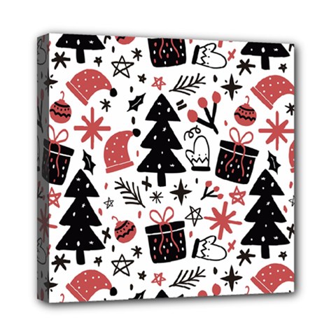 Christmas Tree-background-jawelry Bel,gift Mini Canvas 8  X 8  (stretched) by nate14shop
