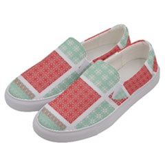 Christmas Greeting Card Design Men s Canvas Slip Ons by nate14shop