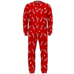 Christmas Pattern,love Red Onepiece Jumpsuit (men) by nate14shop