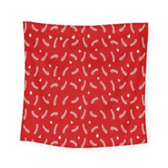 Christmas Pattern,love Red Square Tapestry (small) by nate14shop