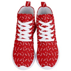 Christmas Pattern,love Red Women s Lightweight High Top Sneakers by nate14shop