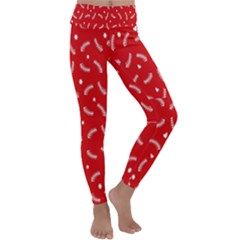 Christmas Pattern,love Red Kids  Lightweight Velour Classic Yoga Leggings by nate14shop