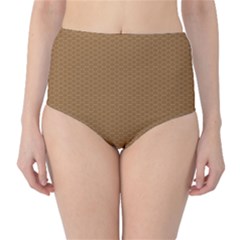 Template-wood Design Classic High-waist Bikini Bottoms by nateshop