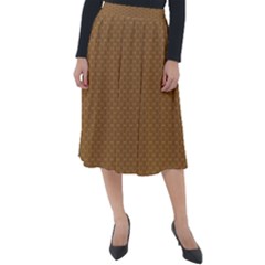 Template-wood Design Classic Velour Midi Skirt  by nateshop