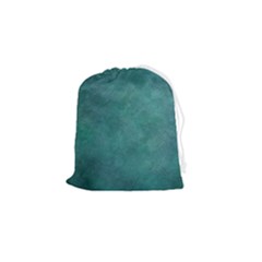 Dark Green Abstract Drawstring Pouch (small) by nateshop