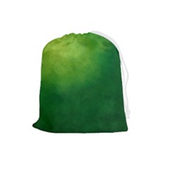 Light Green Abstract Drawstring Pouch (large) by nateshop