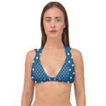 Polka-dots Double Strap Halter Bikini Top