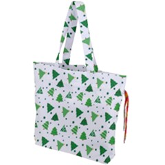 Christmas-trees Drawstring Tote Bag by nateshop