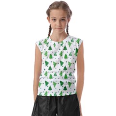 Christmas-trees Kids  Raglan Cap Sleeve Tee