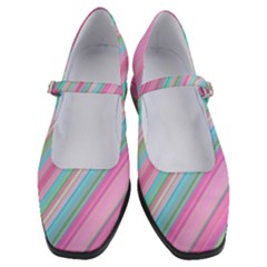 Background-lines Pink Women s Mary Jane Shoes by nateshop