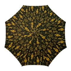 Christmas Gold Golf Umbrellas by nateshop