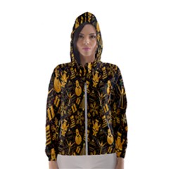 Christmas Gold Women s Hooded Windbreaker by nateshop