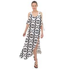 Ellipse Maxi Chiffon Cover Up Dress by nateshop