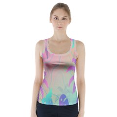 Palm-trees Racer Back Sports Top by nateshop