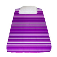 Pattern-purple Lines Fitted Sheet (single Size) by nateshop