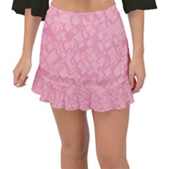 Pink Fishtail Mini Chiffon Skirt