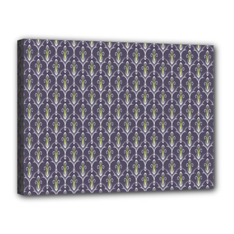 Seamless-pattern Gray Canvas 16  X 12  (stretched) by nateshop