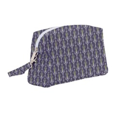 Seamless-pattern Gray Wristlet Pouch Bag (medium) by nateshop