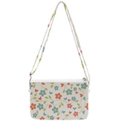  Background Colorful Floral Flowers Double Gusset Crossbody Bag by artworkshop