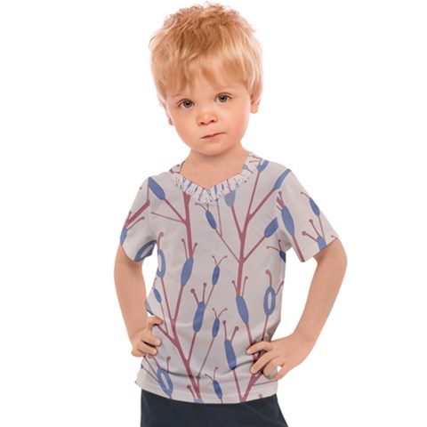Floral Branches Plant Drawing Kids  Sports Tee by artworkshop