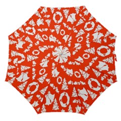 Orange Background Card Christmas  Straight Umbrellas by artworkshop