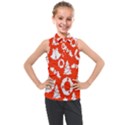 Orange Background Card Christmas  Kids  Sleeveless Polo Tee View1