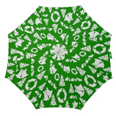 Green  Background Card Christmas  Straight Umbrellas by artworkshop