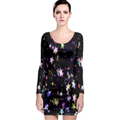 Stars Galaxi Long Sleeve Bodycon Dress by nateshop