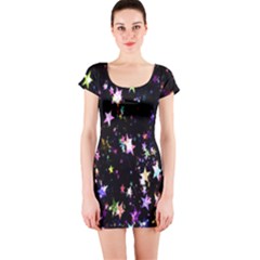 Stars Galaxi Short Sleeve Bodycon Dress by nateshop