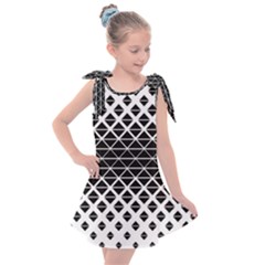 Triangle-black White Kids  Tie Up Tunic Dress by nateshop