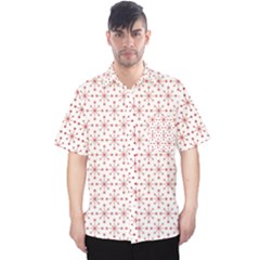 Pattern Christmas Pattern Red Stars Men s Hawaii Shirt