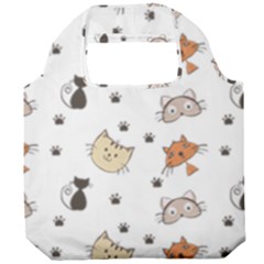 Cat Kitten Design Pattern Foldable Grocery Recycle Bag