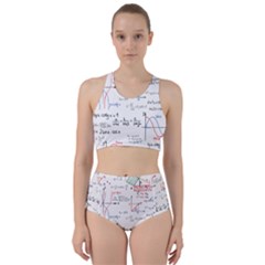 Math Formula Pattern Racer Back Bikini Set by Sapixe