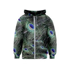 Plumage Peacock Feather Colorful Kids  Zipper Hoodie by Sapixe