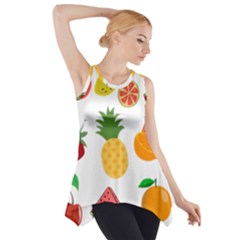 Fruits Cartoon Side Drop Tank Tunic by Sapixe