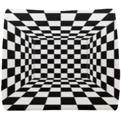 Black And White Chess Checkered Spatial 3d Seat Cushion by Sapixe