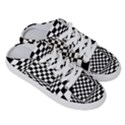 Black And White Chess Checkered Spatial 3d Half Slippers View3