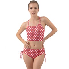 Polka-dots-red White,polkadot Mini Tank Bikini Set