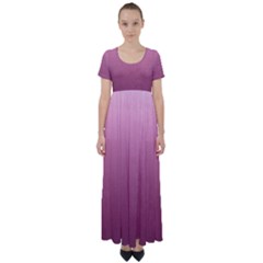 Background-pink High Waist Short Sleeve Maxi Dress