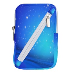 Background-blue Star Belt Pouch Bag (large) by nateshop