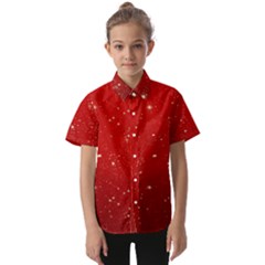 Background-star-red Kids  Short Sleeve Shirt by nateshop