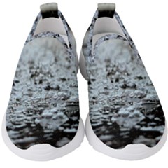  Rain Drops Water Liquid  Kids  Slip On Sneakers by artworkshop