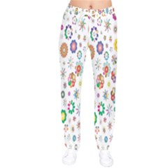  Background Chromatic Colorful Women Velvet Drawstring Pants by artworkshop