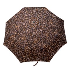 Coffee Beans Food Texture Folding Umbrellas by artworkshop