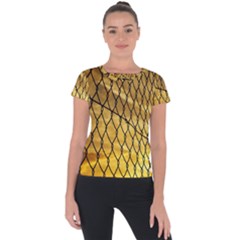 Chain Link Fence  Short Sleeve Sports Top  by artworkshop