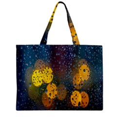 Bokeh Raindrops Window  Zipper Mini Tote Bag by artworkshop