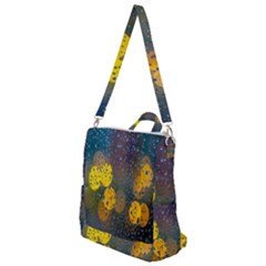 Bokeh Raindrops Window  Crossbody Backpack by artworkshop